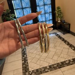 gold and silver bracelets 