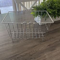 Farmhouse Or Modern Metal Storage Basket Home Decor  ( No Handles) 12”W x 8”D x 7” H- CHANDLER ( Ocotillo & Cooper) 