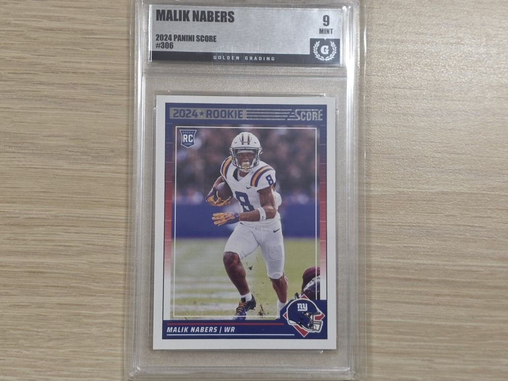 2024 Malik Nabers Rookie Golden Grading 9