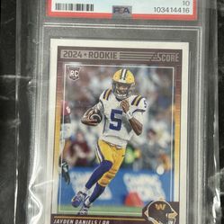 Jayden Daniel collage card psa 10 gem mint