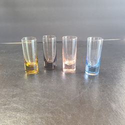 Beautiful Set Of 4 Shot Glasses