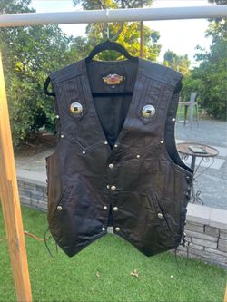 Leather Harley Davidson Vest