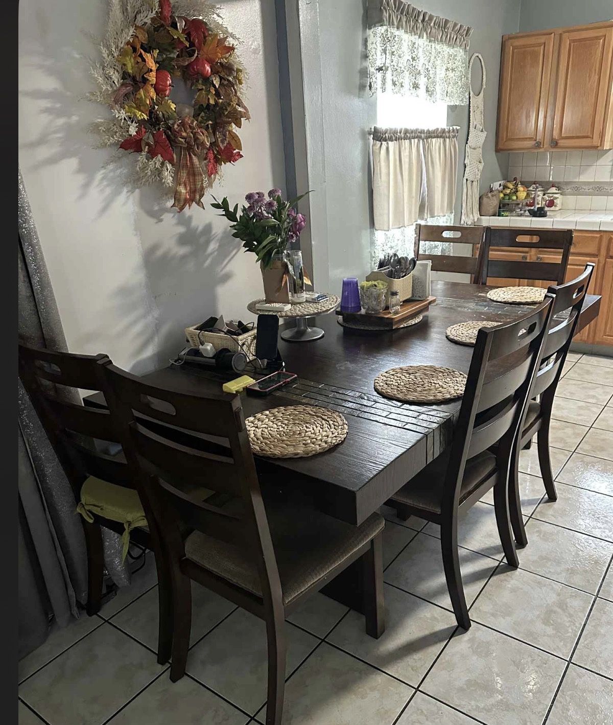 Rectangular Dining Room Table With 6 Chairs, Dining Set