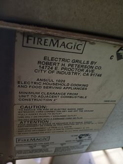 Fire Magic,   Electric GRILL