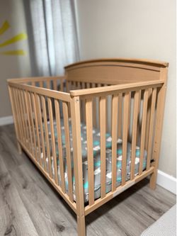 Graco Benton 5-in1 Convertible Crib With Mattress Included - Drifwood