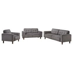 3 PCS SOFA LOVESEAT AND CHAIR SET [NEW] -[EASY CARE FABRIC]