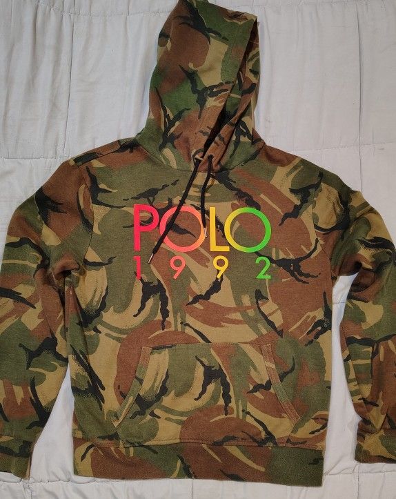 Ralph Lauren Polo 1992 Camouflage Hoodie Size Medium