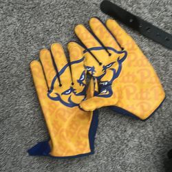 football gloves and pads