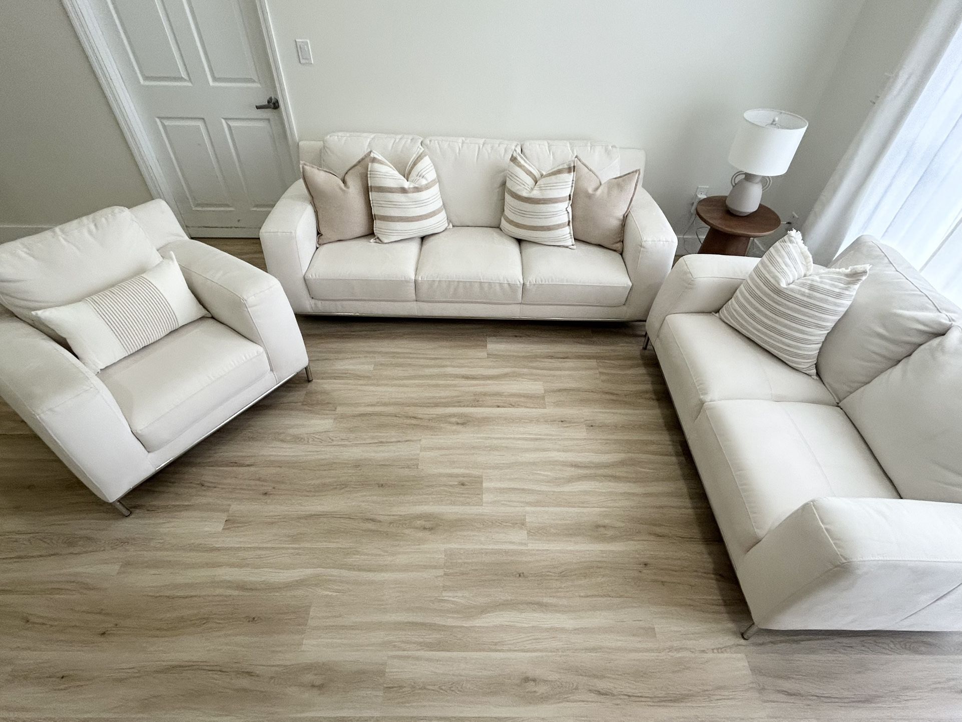 3 Piece Off White Couches/Sofas