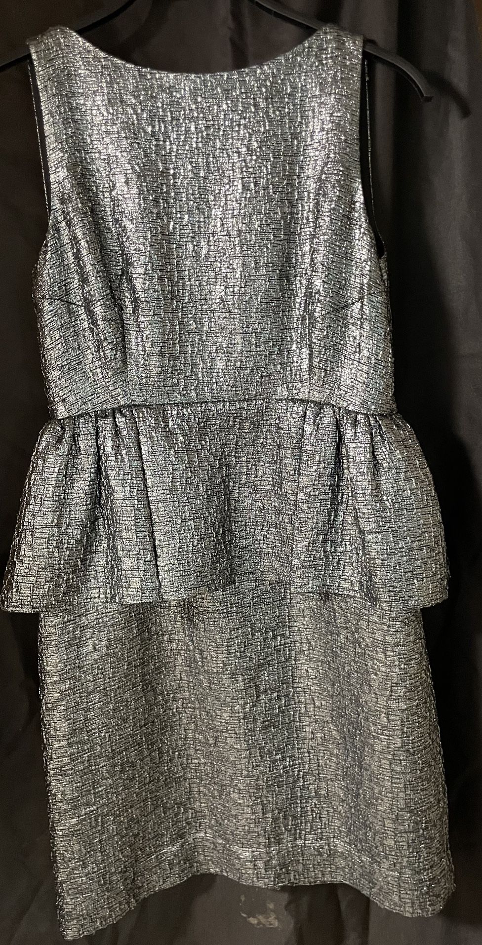 Kate Spade Size 8 Metallic and Black Cocktail Dress