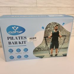 Pilates Bar Kit with Resistance Bands, Multifunctional Yoga Pilates Bar