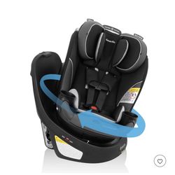 Evenflo Revolve 360 Slim 2-in-1 Rotational Convertible Car Seat - Canton Black: 33.6 lb, Minimum Rear Weight 4 lb, 16.75" Width