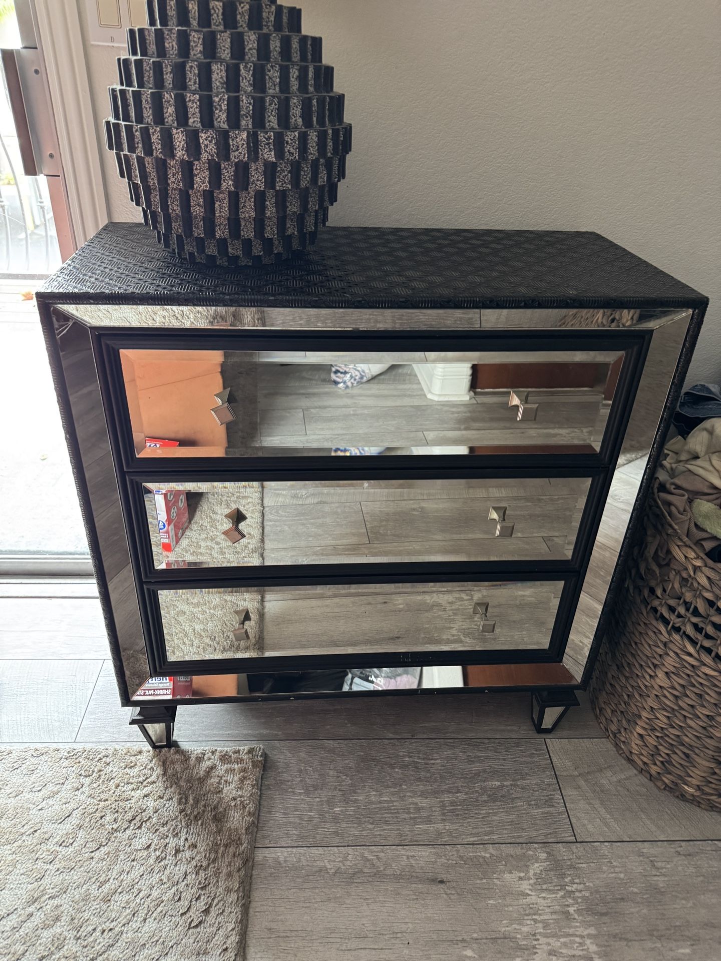 Mirrored 3-Drawer Accent Chest – 32”L x 15”D x 34”H