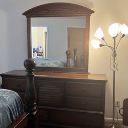 Solid Dark Wood Furniture - Cabinet and Dresser $500