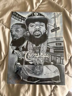 4x6in Nipsey Hussle Portrait