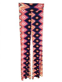 Aztec Print Flare Pants