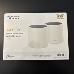 TP-Link Deco X15 --AX1500 Dual-Band WiFi 6 Mesh Router System, 2-Pack