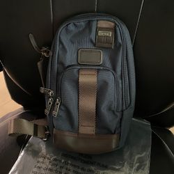 TUMl Black Nylon Crossbody Sling Bag 