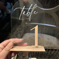 Table Numbers