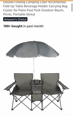 Double Camping chairs with umbrella