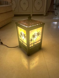 Vintage Tiki, Boho, luminaire table lamp