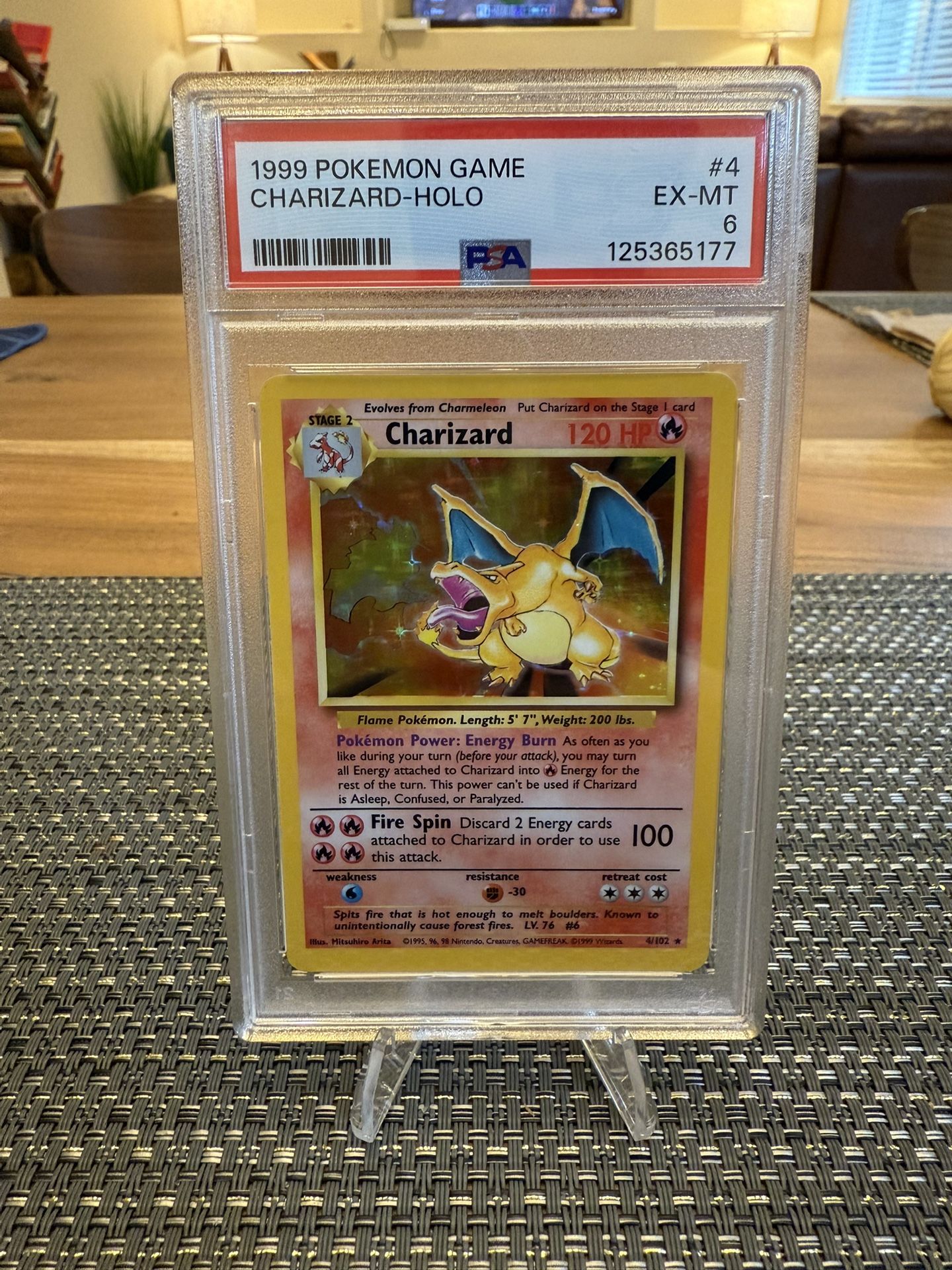 Pokemon Base Set Unlimited Charizard PSA 6