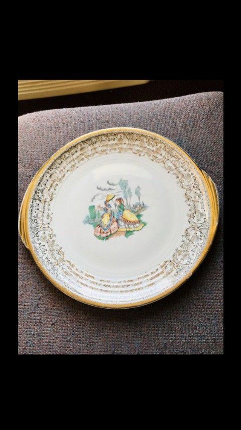 Edwin M Knowles Royal China 22k gold plate