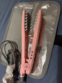 VOLOOM Petite Pink Volumizing Hair Iron 1" Ceramic Root Lifter with Case