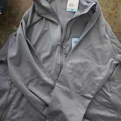 Jockey Womans Tulip Hem Yoga Jacket Fog Grey