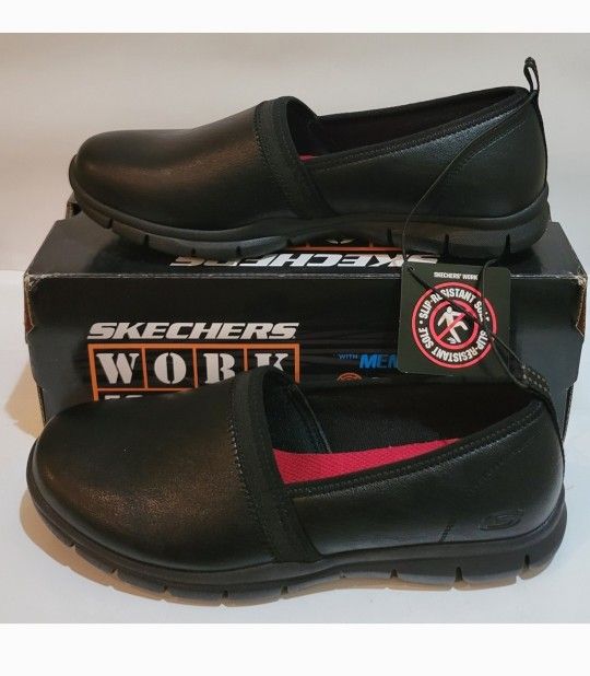 Skechers Women's Slip On Norbac Slip-Resistant Work Shoes