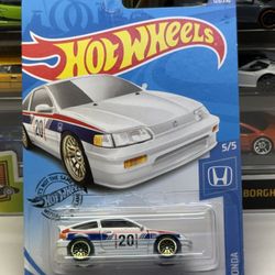 🇯🇵 HOT WHEELS 2017 - White ‘88 Honda CR-X - 123/250 - 1:64