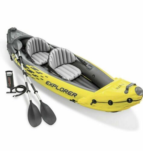 Intex Explorer K2 Inflatable Kayak Set, 2-Person NEW