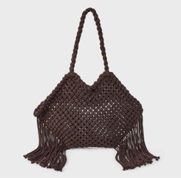 NWT Universal Thread Small Macrame Tote
