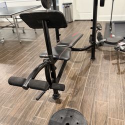 Marcy Weight Bench Set with Barbell and Weights