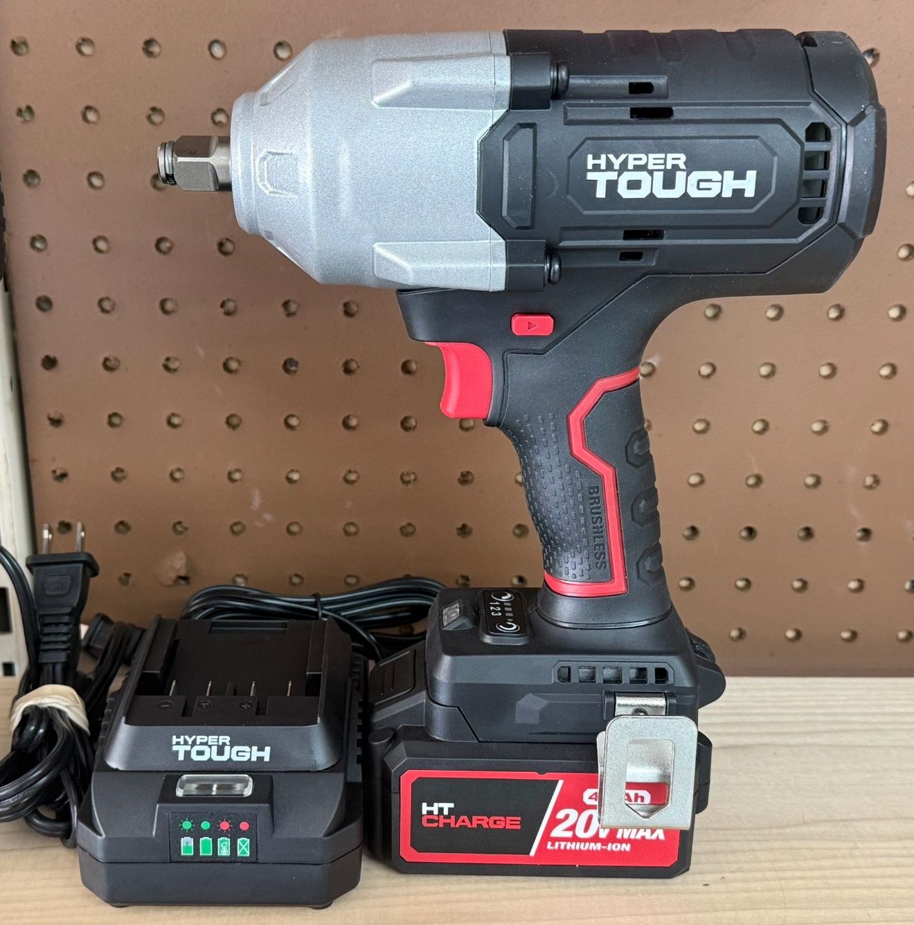 NEW! Hyper Tough 20V Brushless 1/2-inch High Torque Impact Wrench Kit