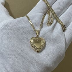 Heart Pocket Locket Necklace / Pendant 