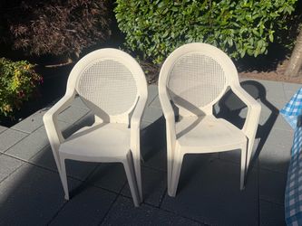 Two lawn chairs