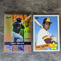 Tony Gwynn Card Lot Bowman Refractor & 85 All-star #717 High Number 
