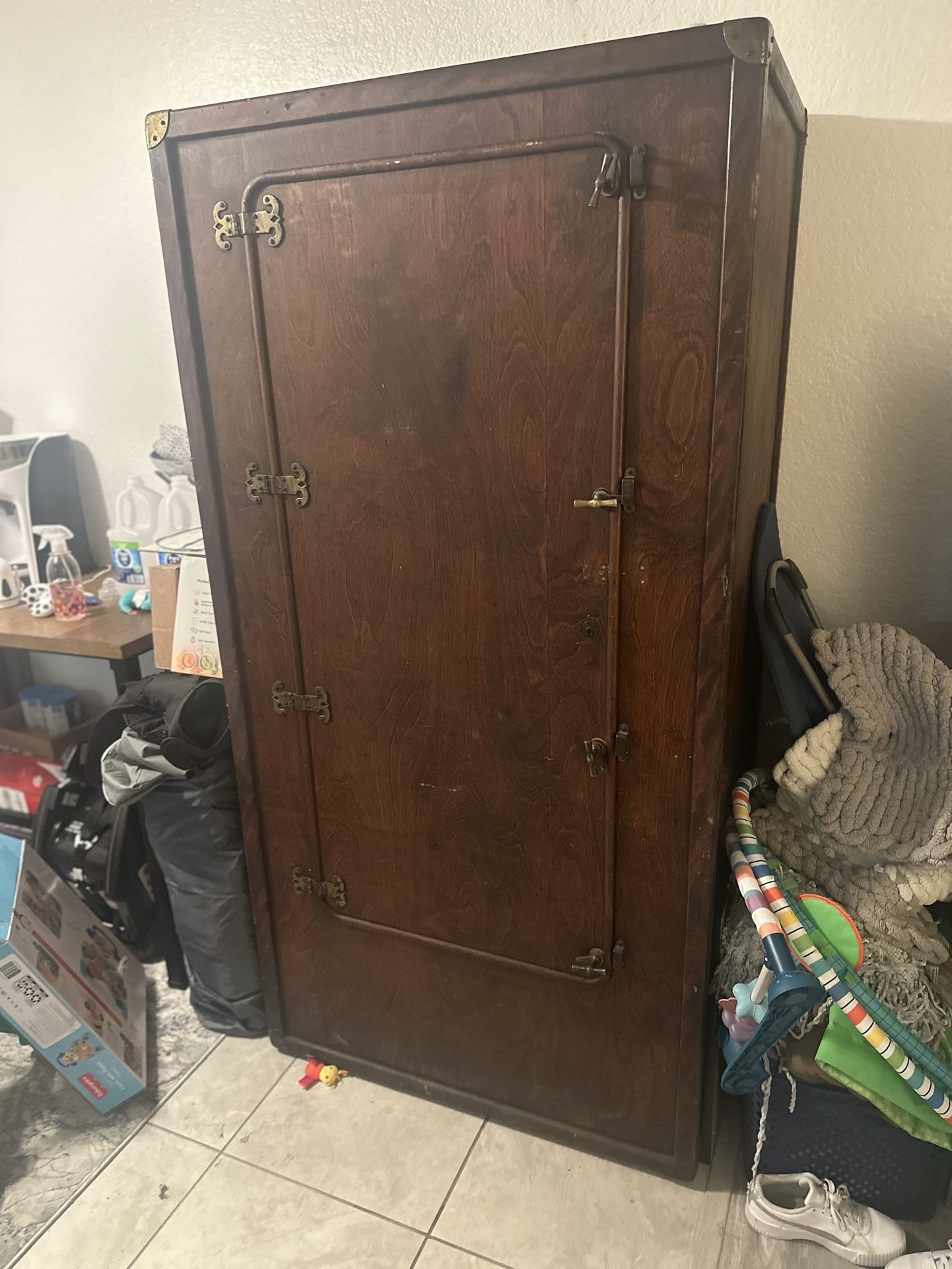 Pre 1950s Portable Roll Away Closet