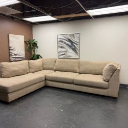 Tan Microfiber Sectional Sofa with Chaise - Delivery Available!