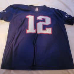 New England Patriots Tom Brady #12 Navy Jersey 2XL