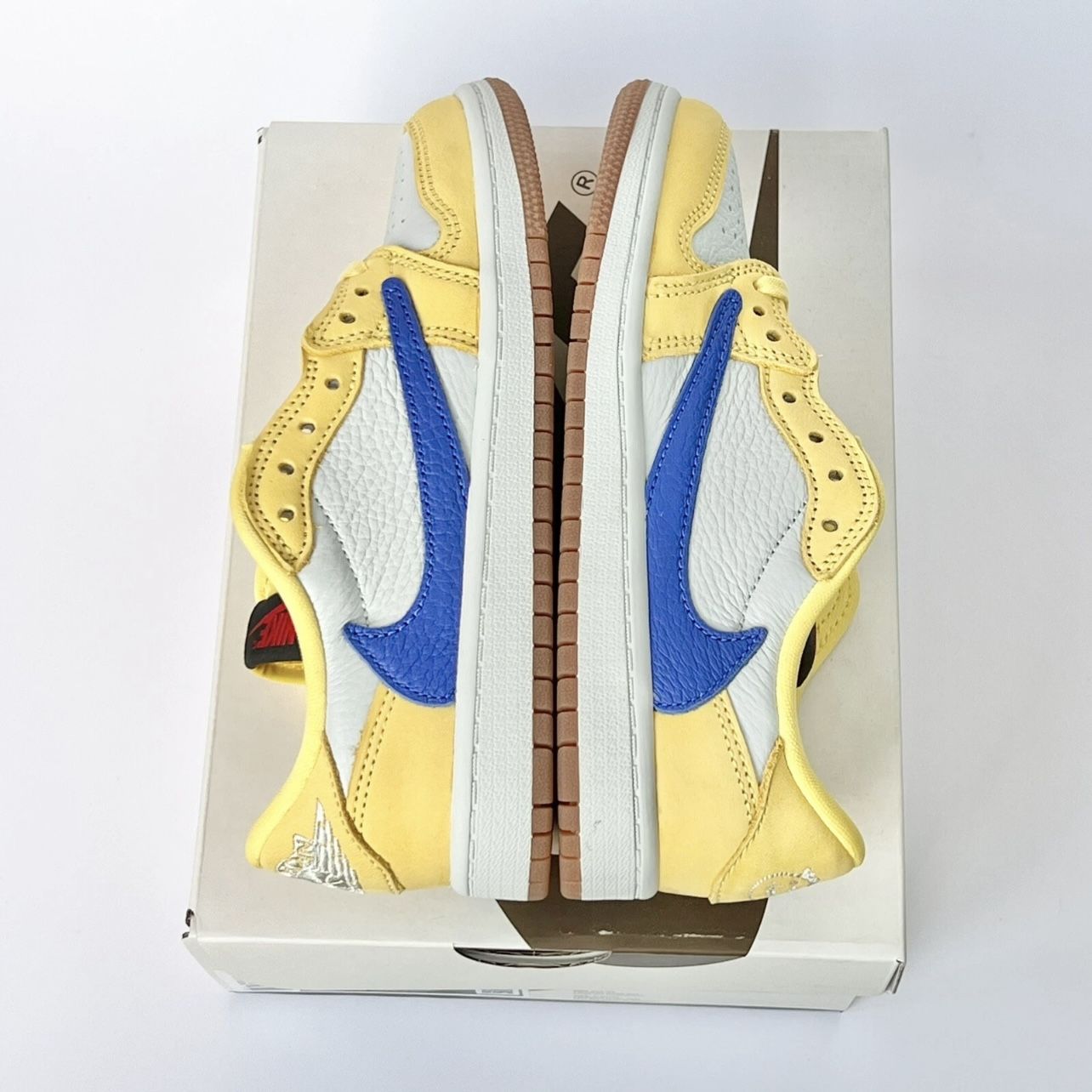 DS Air Jordan 1 Low OG Travis Scott Canary Size 1.5Y PS Blue Nike