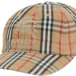 Supreme Burberry 6 Pannel Hat