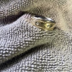 Men’s Yellow & White AW 14K Wedding Ring 