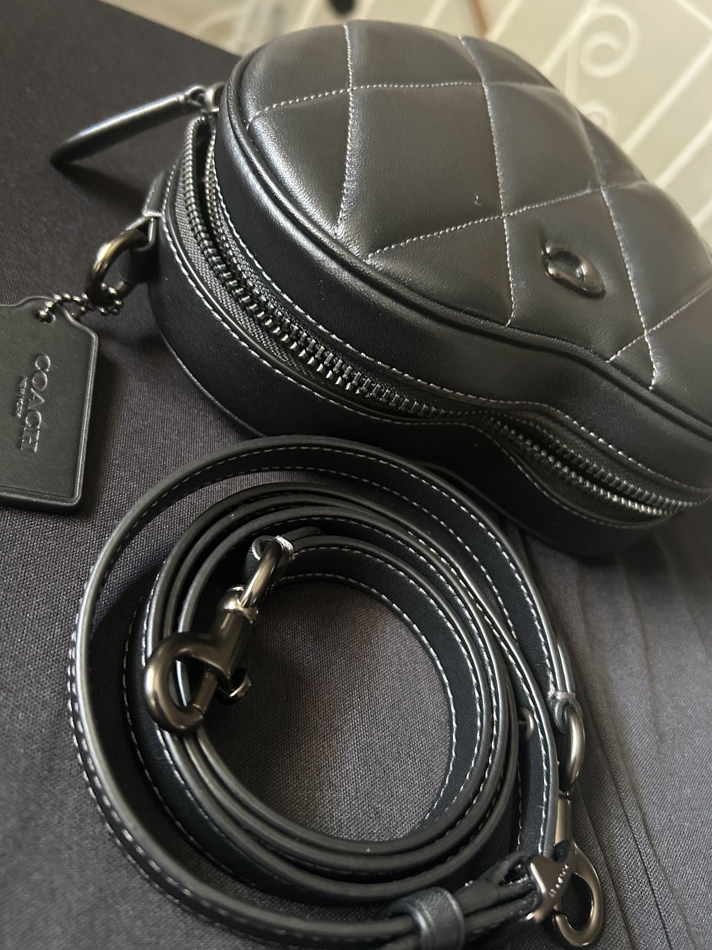 Coach Quilted Leather Heart Crossbody
