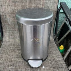 Simple Human Stainless Steel 1.5 Gal Trash Can