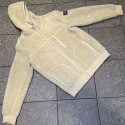 Abercrombie & Fitch Ivory/Cream Fleece Full Zip Hoodie 