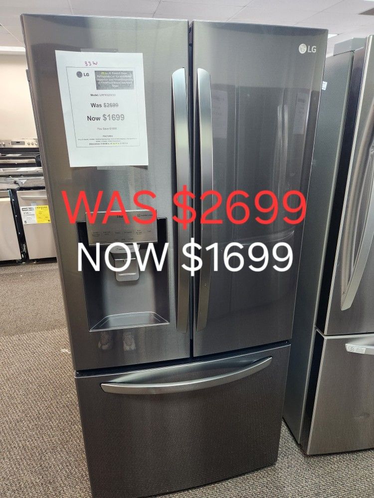 33" Special Refrigerator 25 Cu. Ft. French Door W/ice And Water Dispenser And Smart Diagnostics