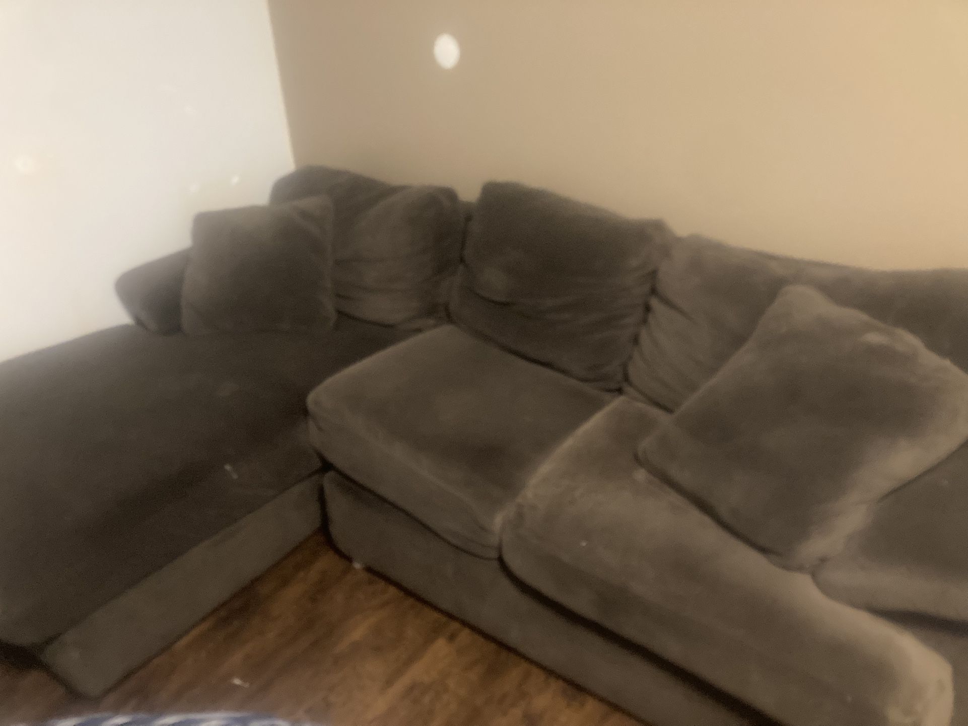 Goose Down Microfiber Sectional Couch