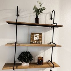 Powell Company Wood And Metal Bookshelf 
